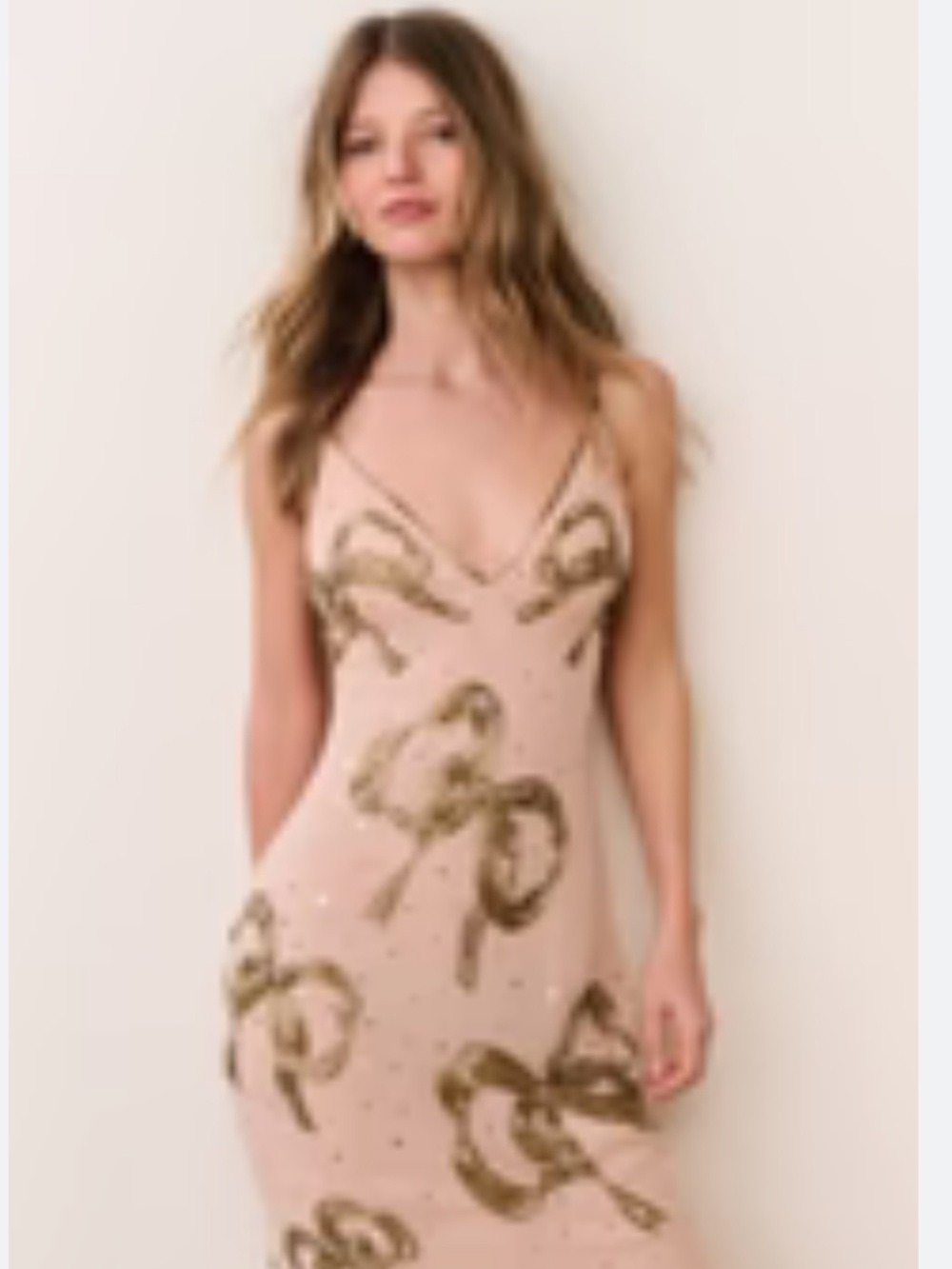 Berisa Beaded Bow Maxi Dress by LoveShackFancy - Size 2
